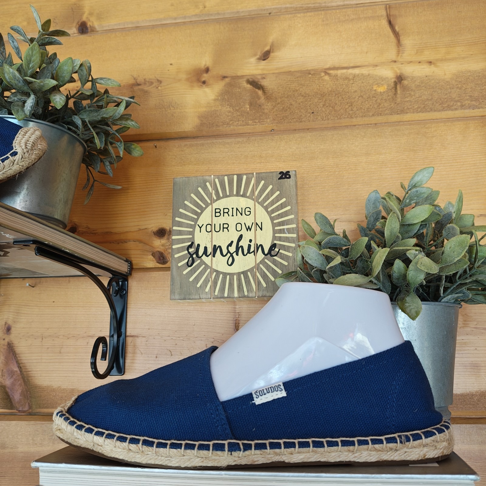 Soludos Dali Blue Espadrilles Slip On Shoes Canvas Loafer Flats Jute Boho Sz 8.5 — image 2 of 8